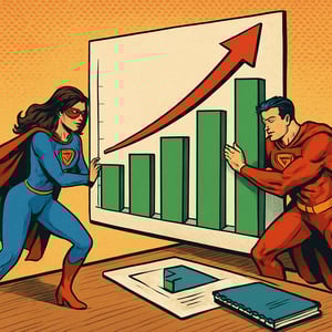 comicbook A growing business supported by male and female superheroes comicbook A growing business supported by male and female superheroes